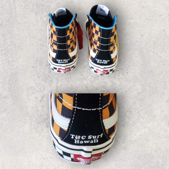 Vans Sk8-Hi 138 Decon T&C Surf Design Hawaii Checkerboard New Sneakers. W11/M9.5 - Picture 4 of 6